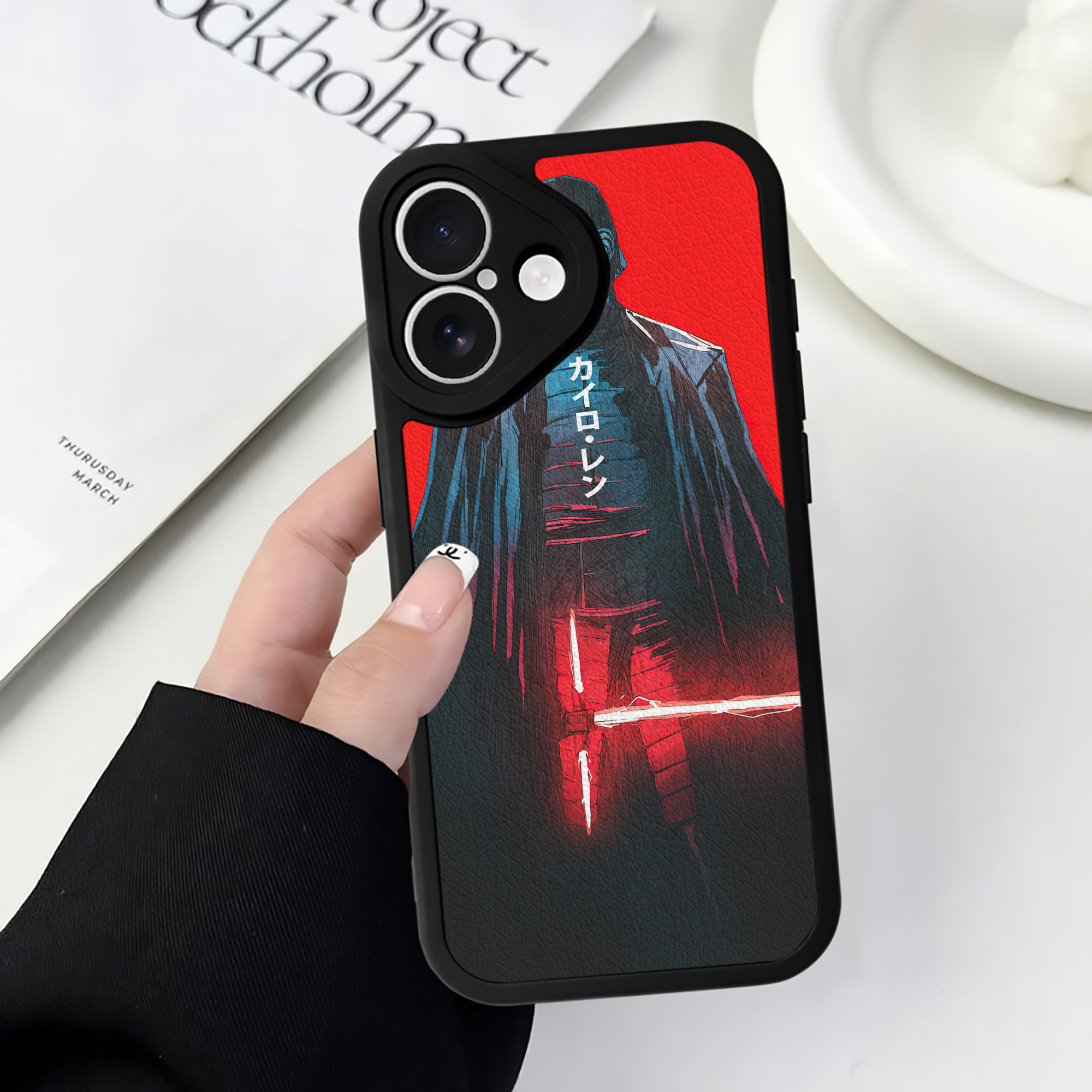 （画像用） スター・ウォーズ Star Wars 【iPhone 16シリーズ対応】シリコンスマホケース（レザー調） 材質：シリコン
